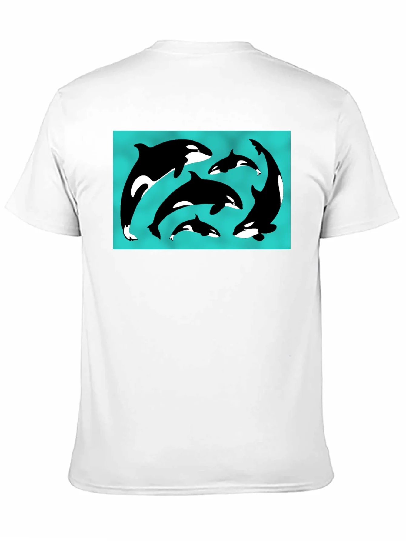 Orca Pod Graphic Tee - Black Cotton T-Shirt