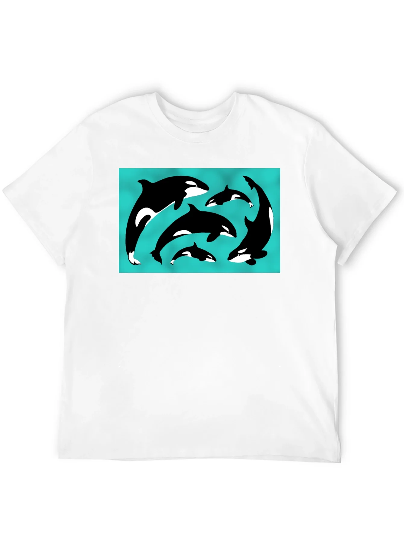 Orca Pod Graphic Tee - Black Cotton T-Shirt