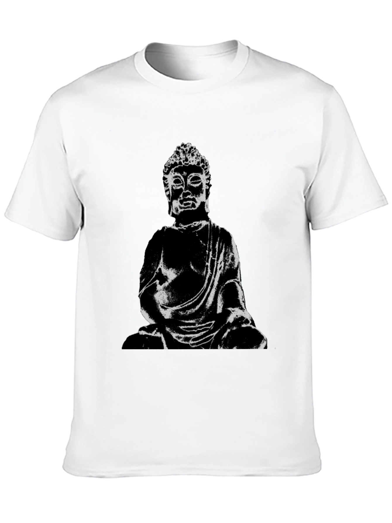 Buddha Graphic Print Black T-Shirt