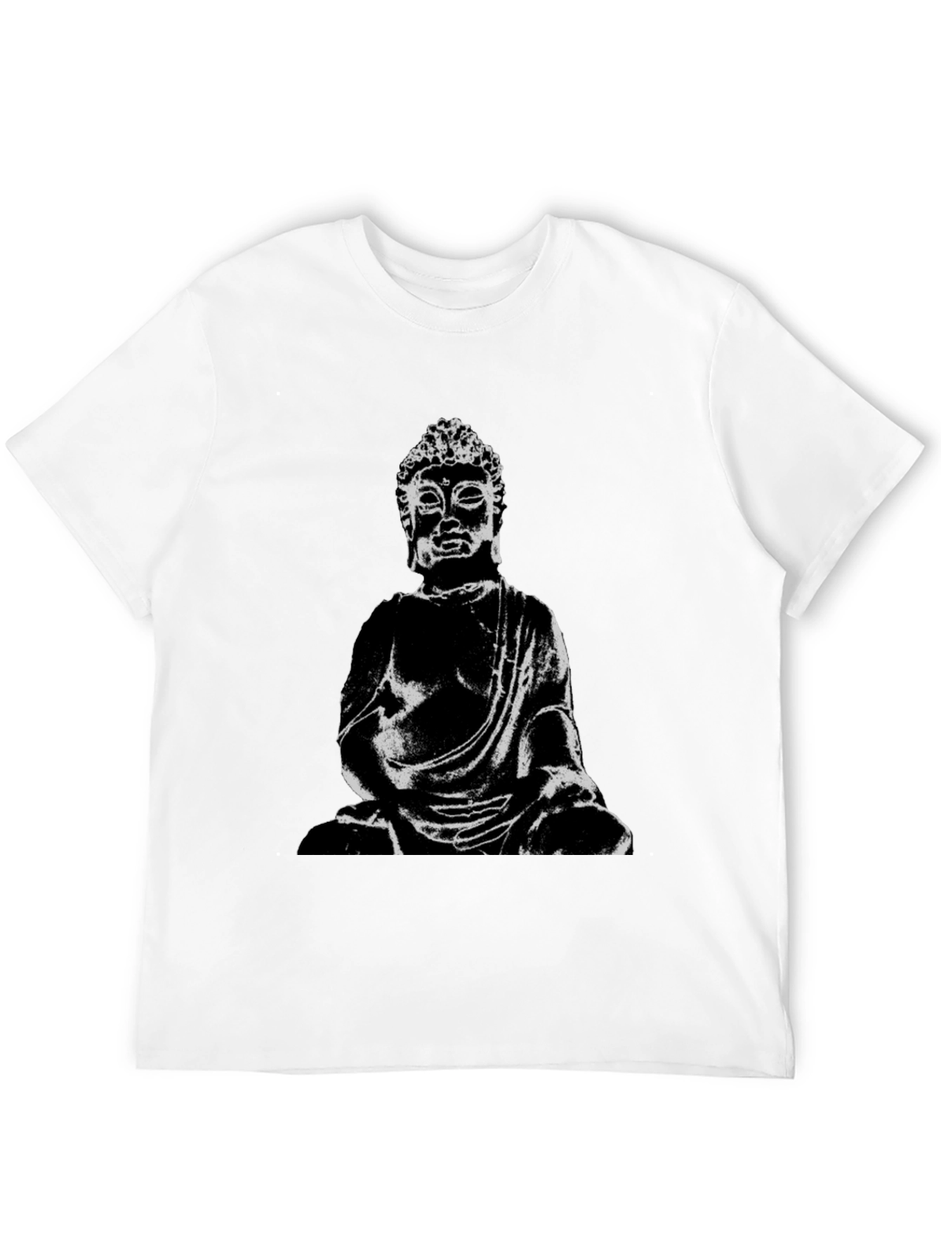 Buddha Graphic Print Black T-Shirt