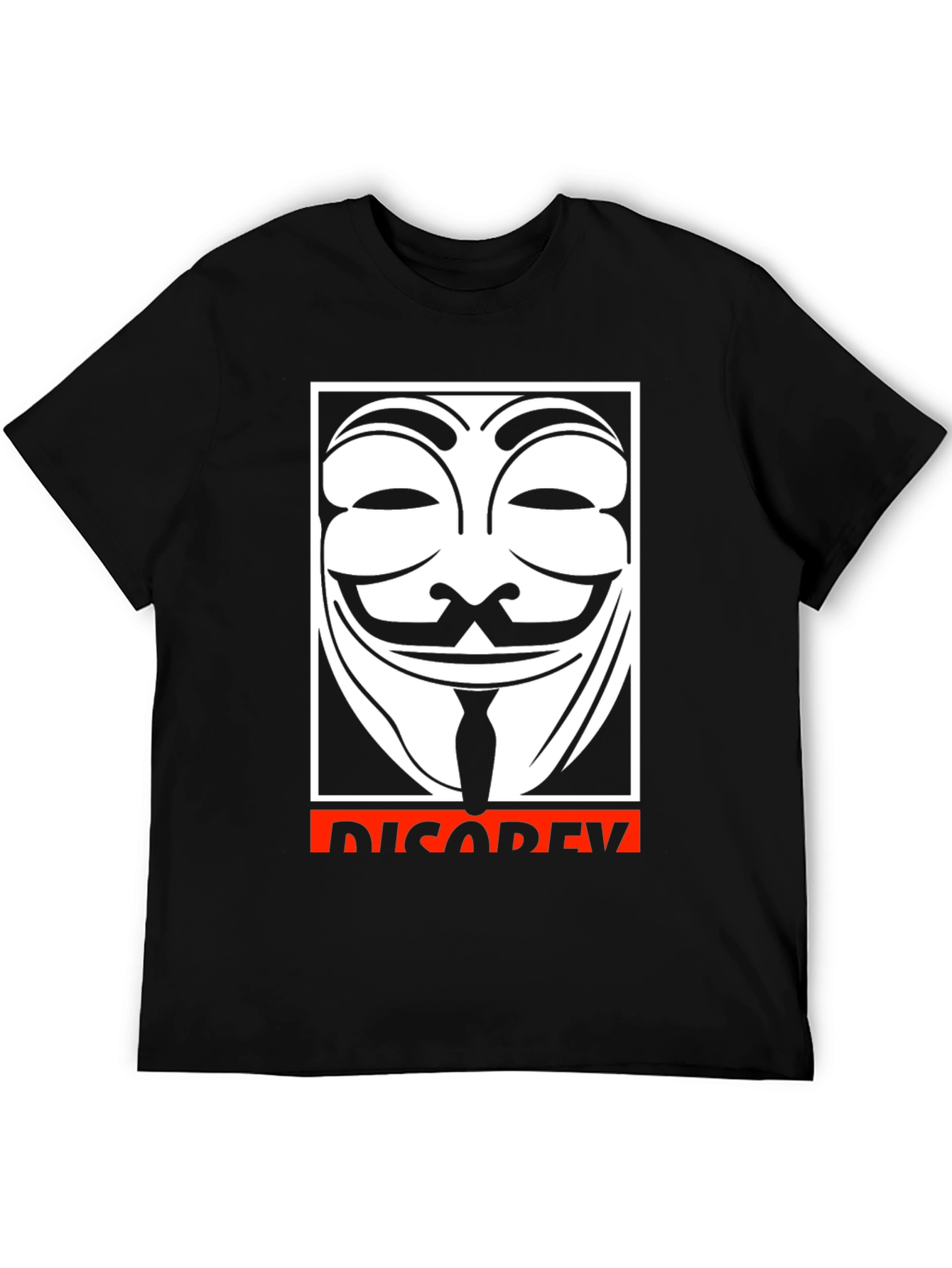 Anonymous Guy Fawkes Disobey Graphic T-Shirt