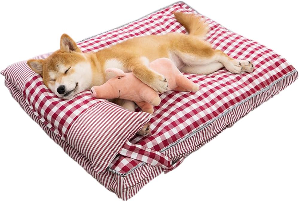 BAdidas Bed Pet Cushion Cat Pillow Set, Checkered  - Latest Style