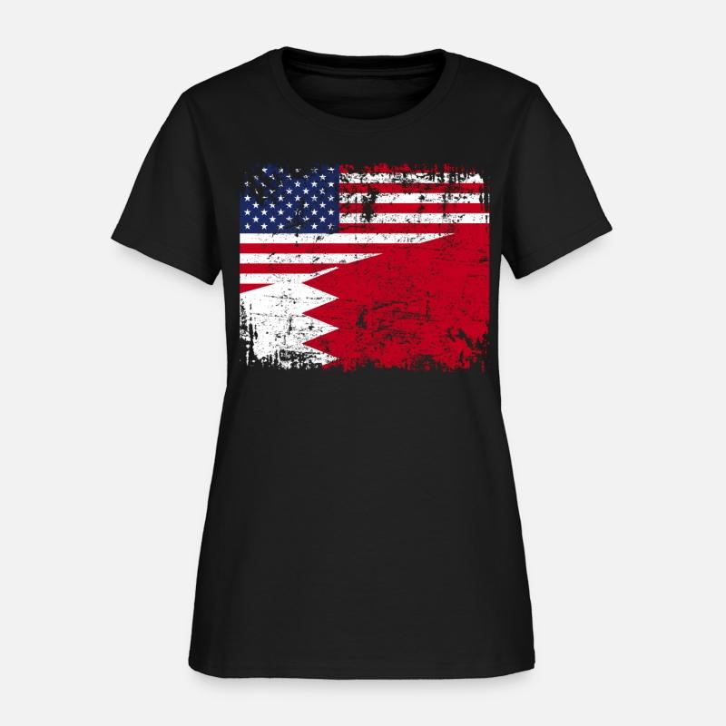 Bahraini Roots Half American Flag Usa Bahrain Flag