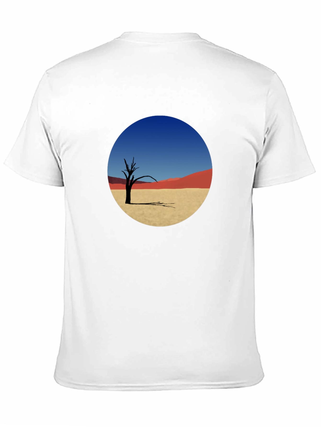 Desert Landscape Graphic Tee - Unique Mens Black T-Shirt
