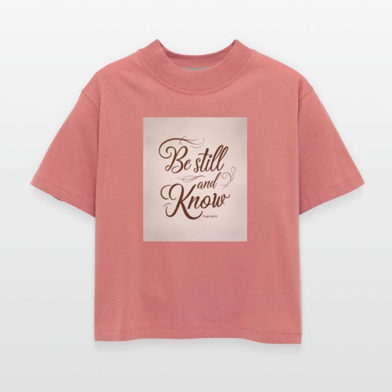 Be Still And Know Psalm 46:10 Minimal Tee