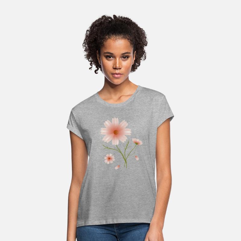 beautiful cosmea flower pink petals illustration