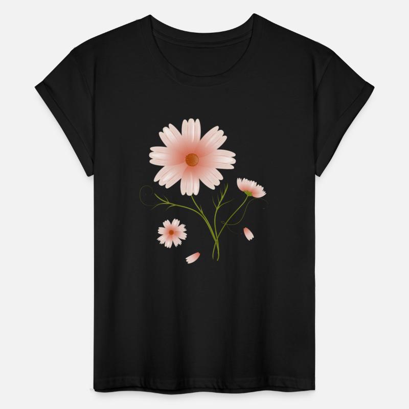 beautiful cosmea flower pink petals illustration
