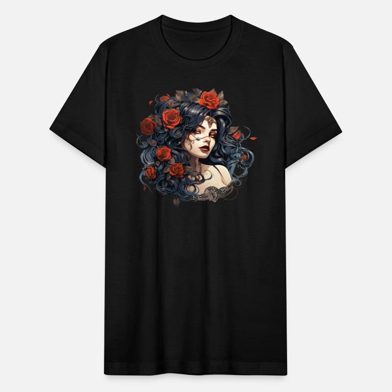 Beautiful Gothic Rose Queen Illustration