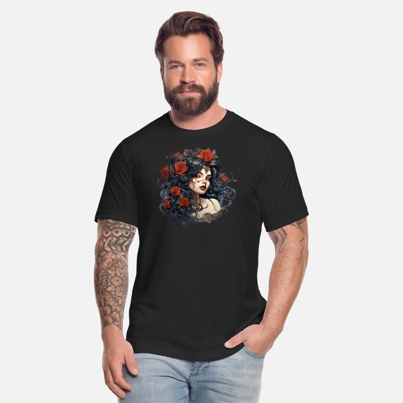 Beautiful Gothic Rose Queen Illustration