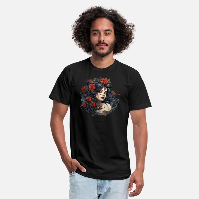 Beautiful Gothic Rose Queen Illustration
