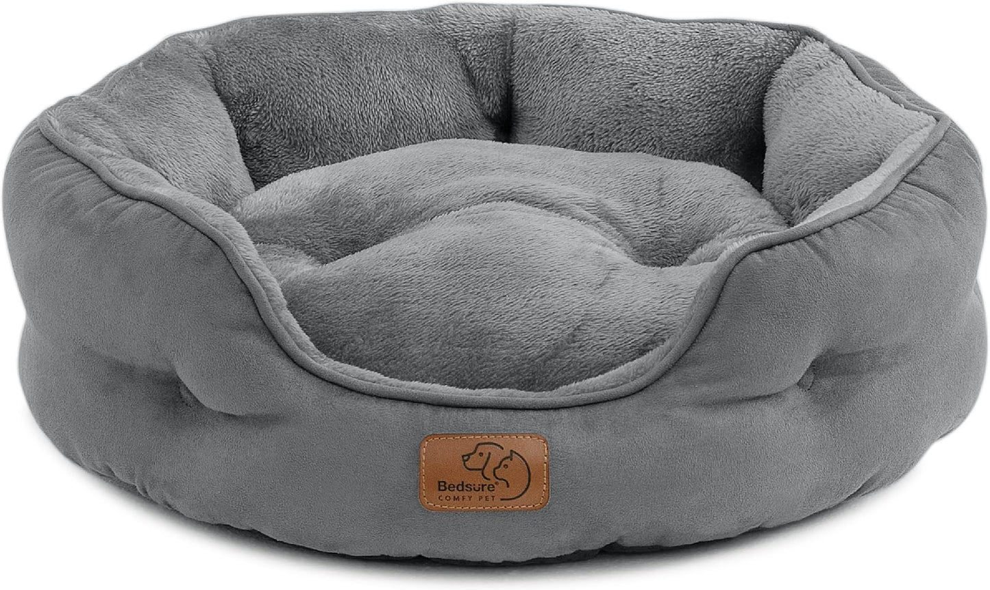 Bedsure Cat Bed for Indoor Cats - 51x48x15cm Round - Best Seller