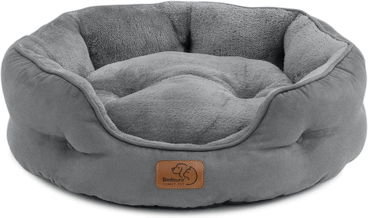 Bedsure Cat Bed for Indoor Cats - 51x48x15cm Round - Best Seller