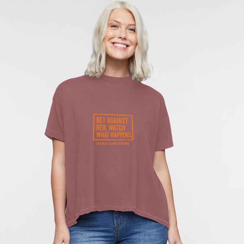 Bet Against Her | Warning Label Tee for Females