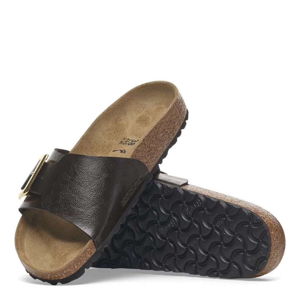 Birkenstock Women's Catalina Luxe Buckle Birko-Flor in Graceful Licorice