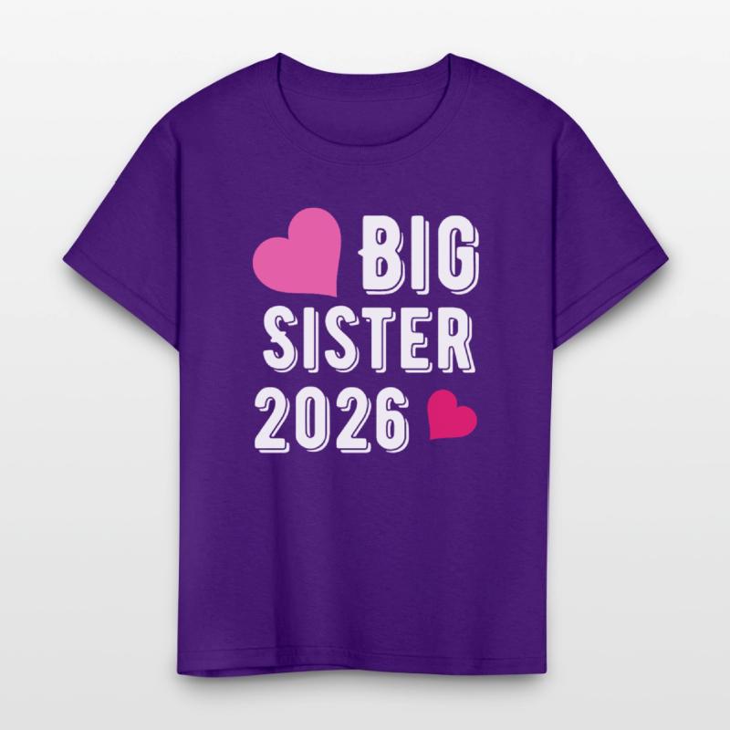 Big Sister 2026 Pink Heart Design