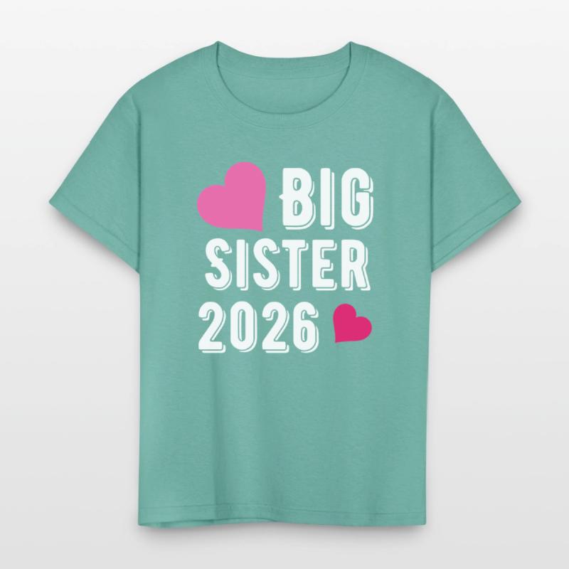 Big Sister 2026 Pink Heart Design