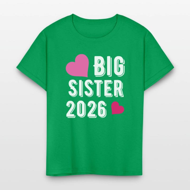 Big Sister 2026 Pink Heart Design