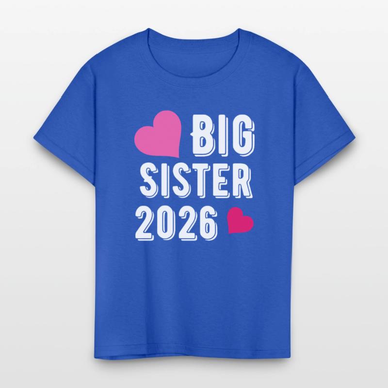 Big Sister 2026 Pink Heart Design