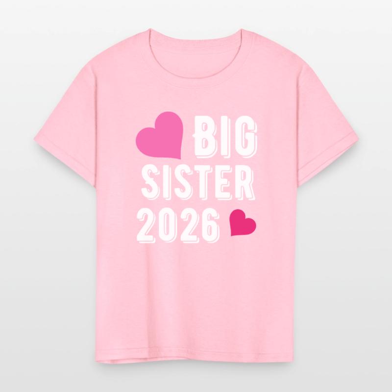 Big Sister 2026 Pink Heart Design