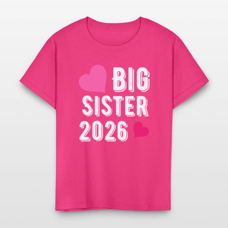 Big Sister 2026 Pink Heart Design