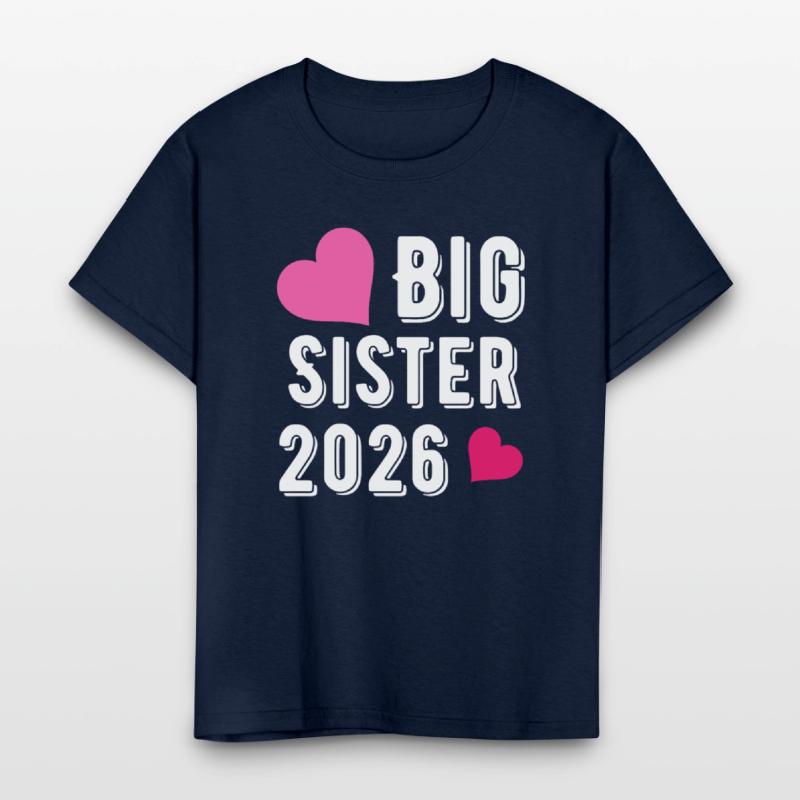 Big Sister 2026 Pink Heart Design