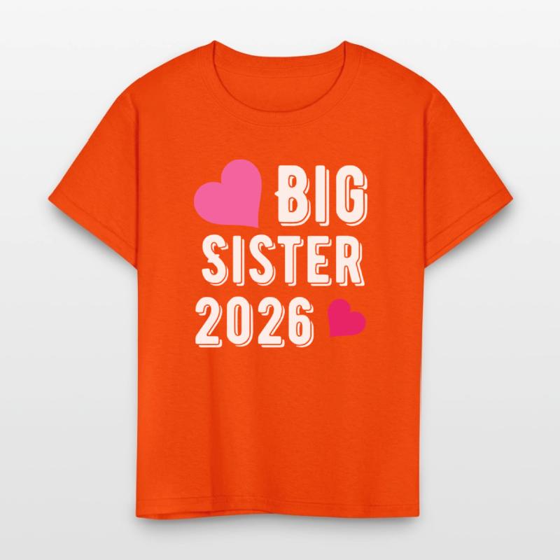 Big Sister 2026 Pink Heart Design