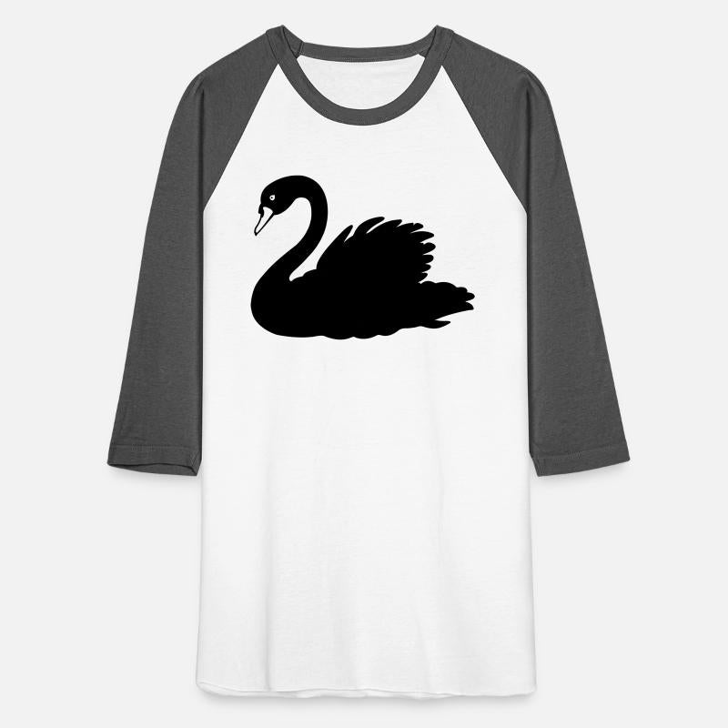 Black swan silhouette figure