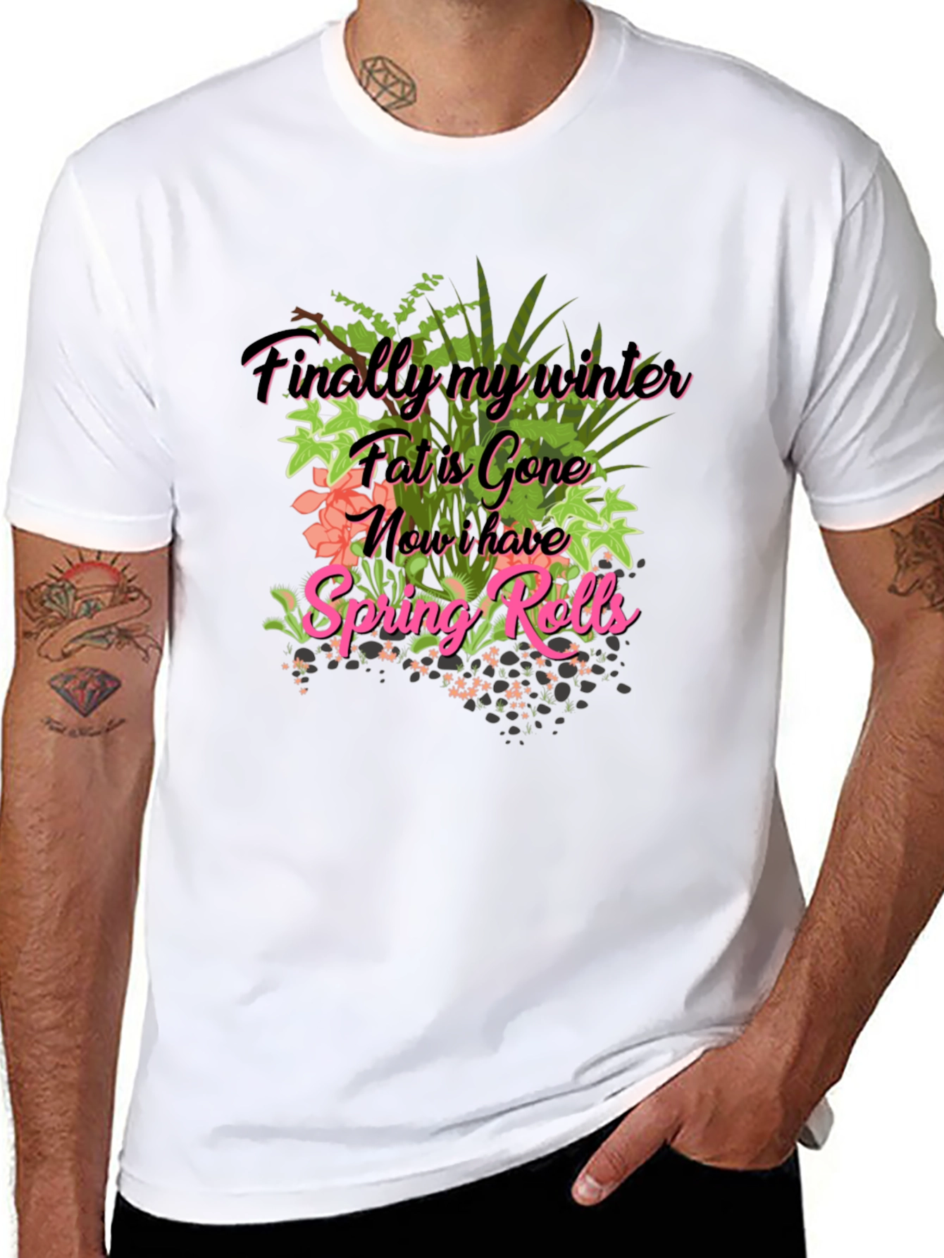 Spring Rolls T-Shirt Funny Foodie Tee