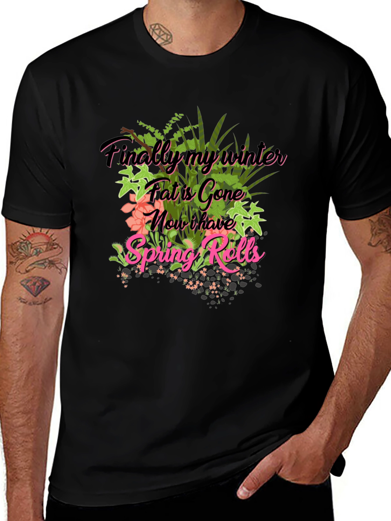 Spring Rolls T-Shirt Funny Foodie Tee
