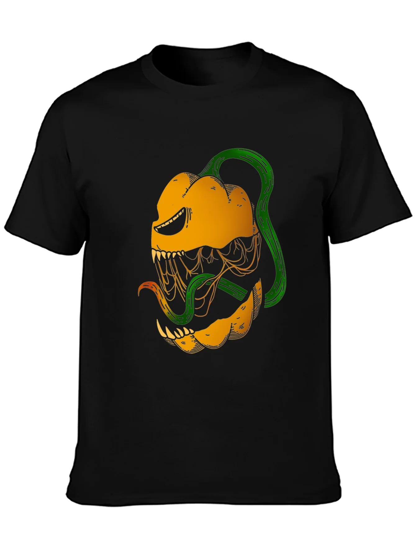Monster Pumpkin Graphic T-Shirt - Halloween Ready!