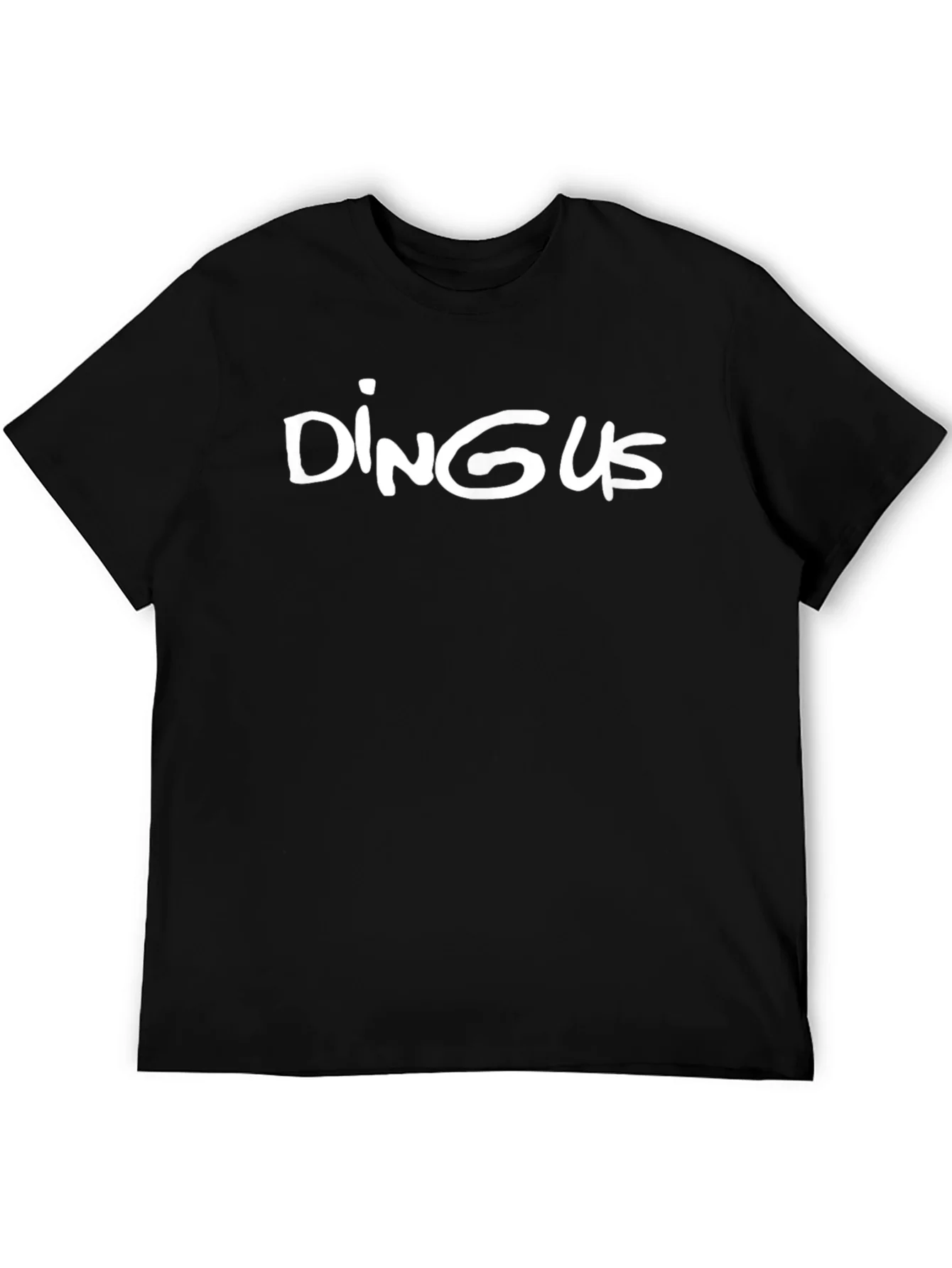 Dingus Graphic Tee - Black Cotton Casual T-Shirt