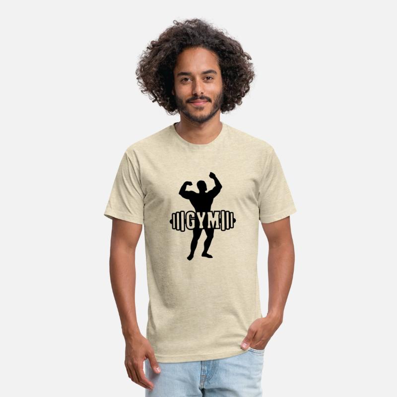 Bodybuilder transparent text 'GYM'