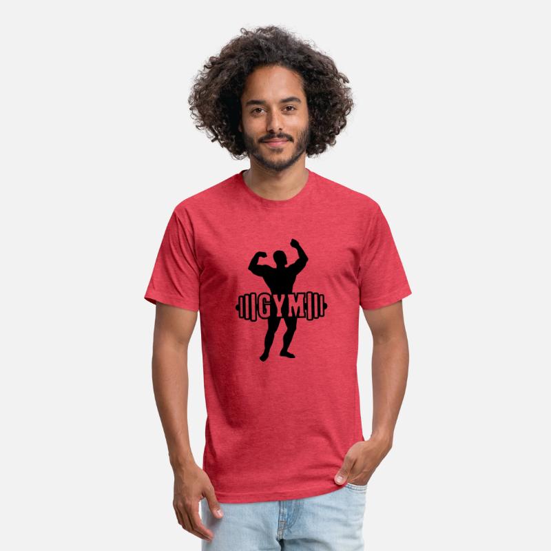 Bodybuilder transparent text 'GYM'