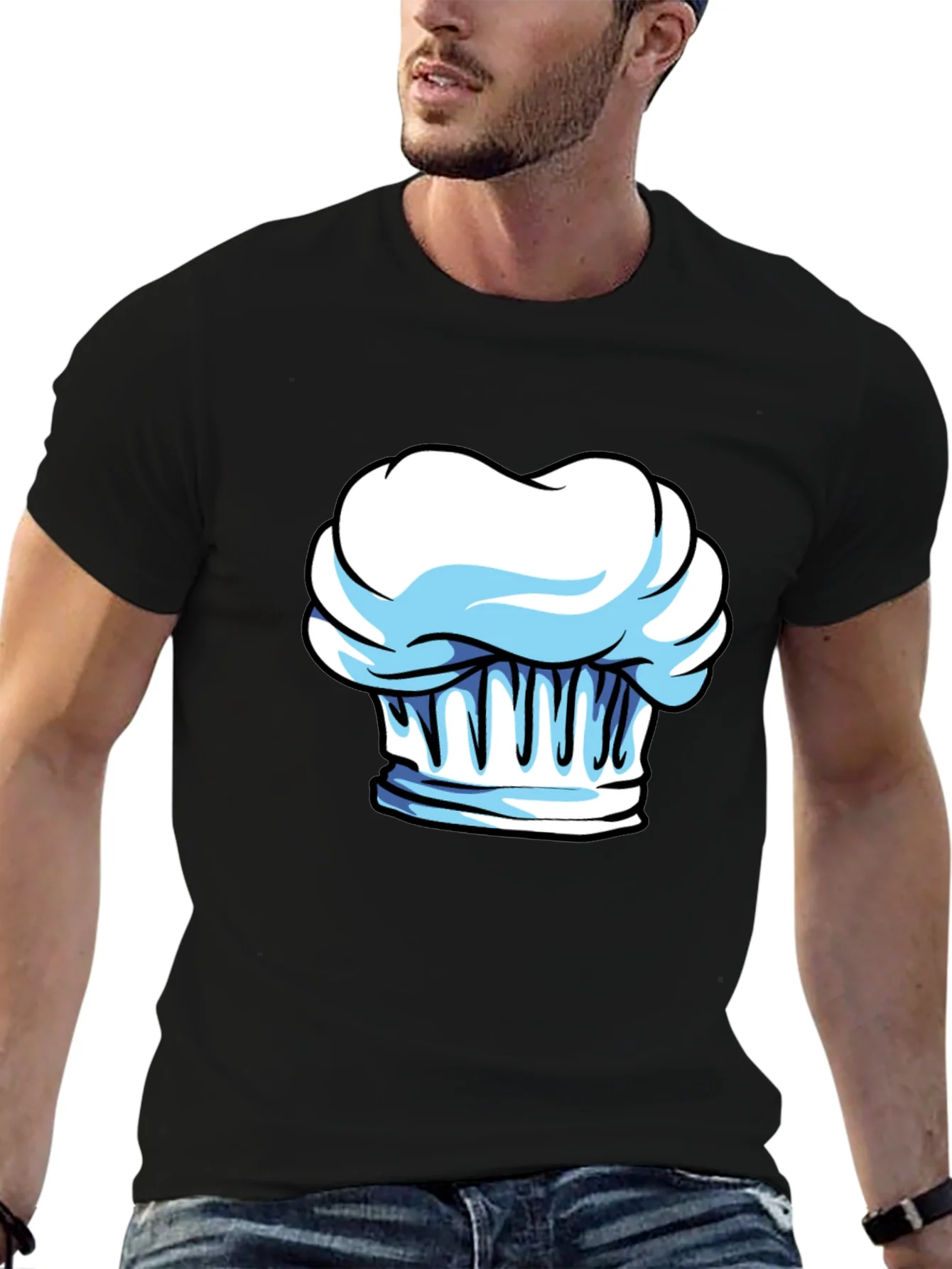 Chef Hat Graphic Tee - Stylish Cotton Blend