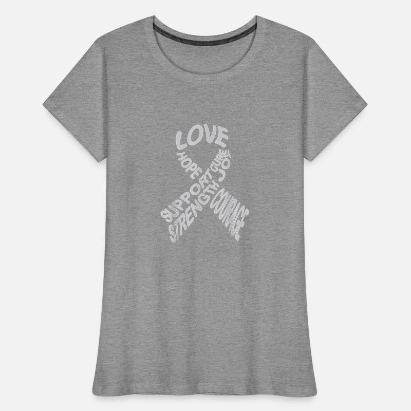 Brain Cancer Awareness Fight Cancer Ribbon T Shirt