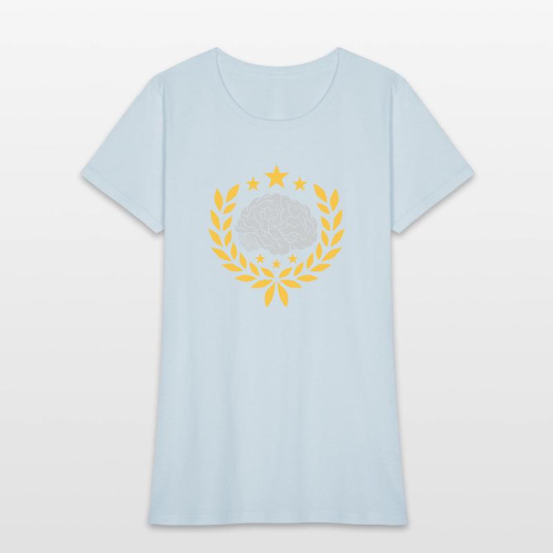 brain laurel wreath stars