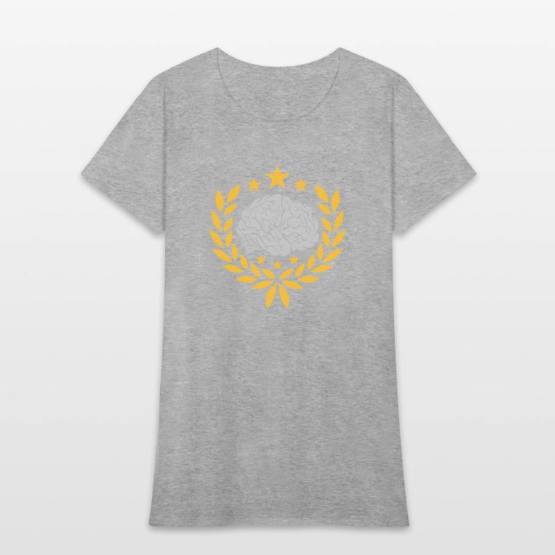 brain laurel wreath stars