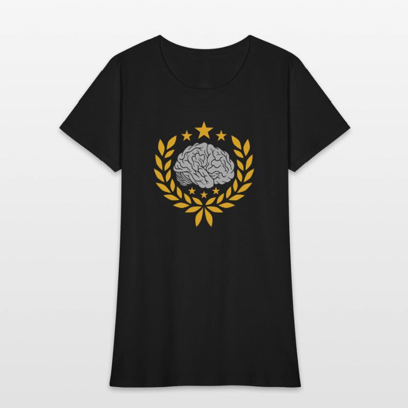 brain laurel wreath stars