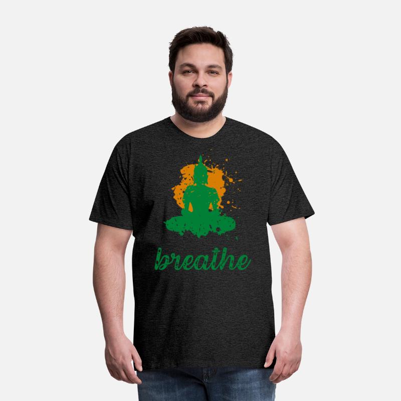 Breathe quote Buddha graphic t-shirt