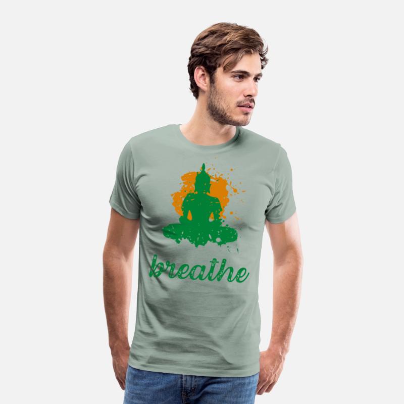 Breathe quote Buddha graphic t-shirt