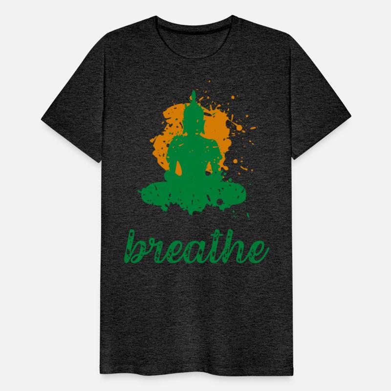 Breathe quote Buddha graphic t-shirt
