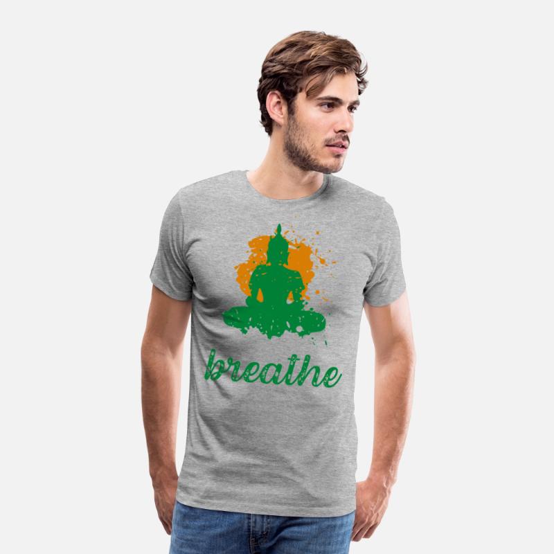 Breathe quote Buddha graphic t-shirt