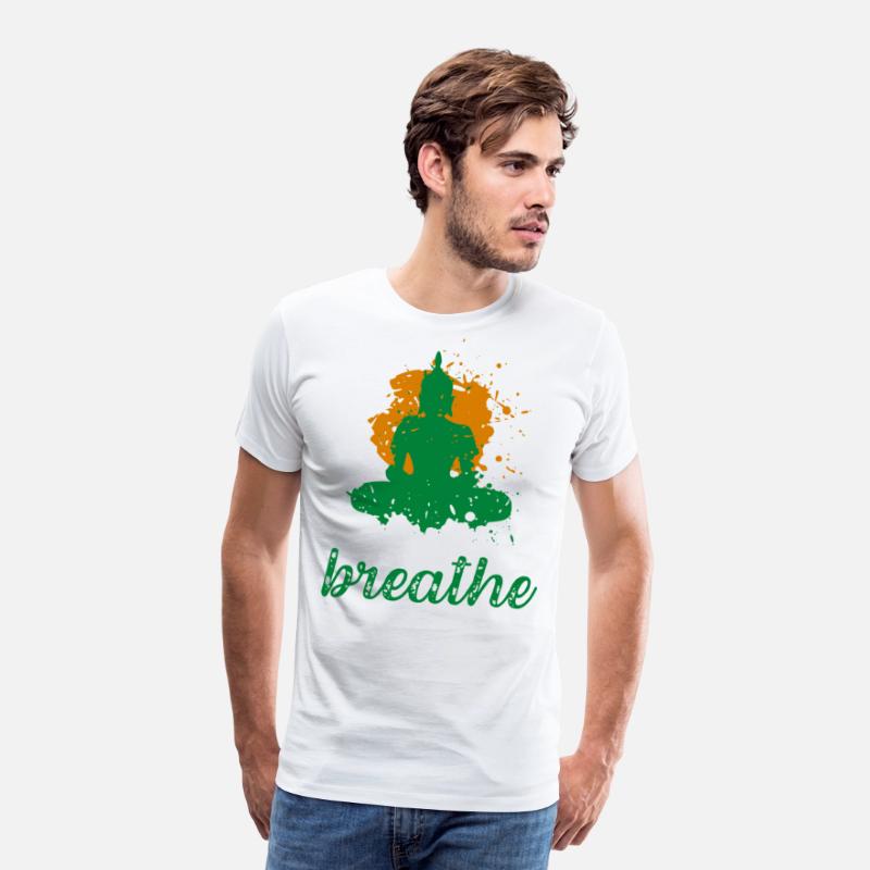 Breathe quote Buddha graphic t-shirt