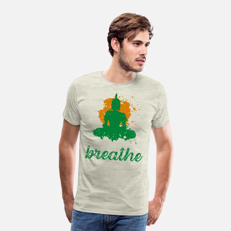 Breathe quote Buddha graphic t-shirt