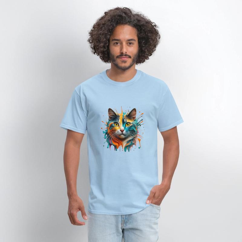Brightly colored cat
