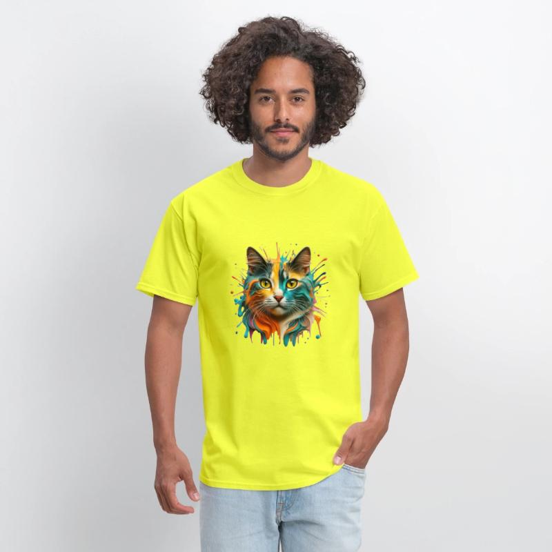 Brightly colored cat