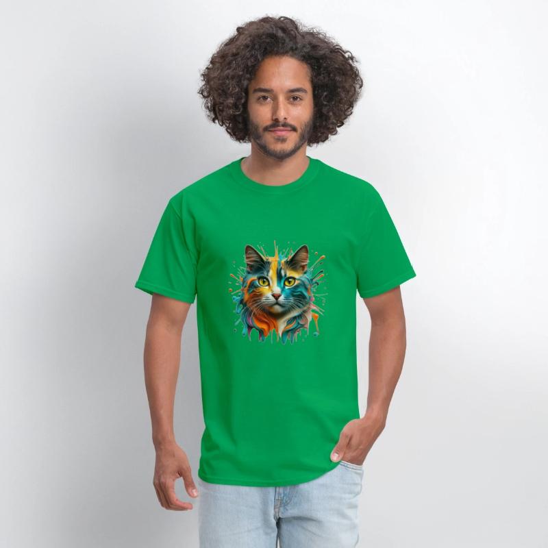 Brightly colored cat