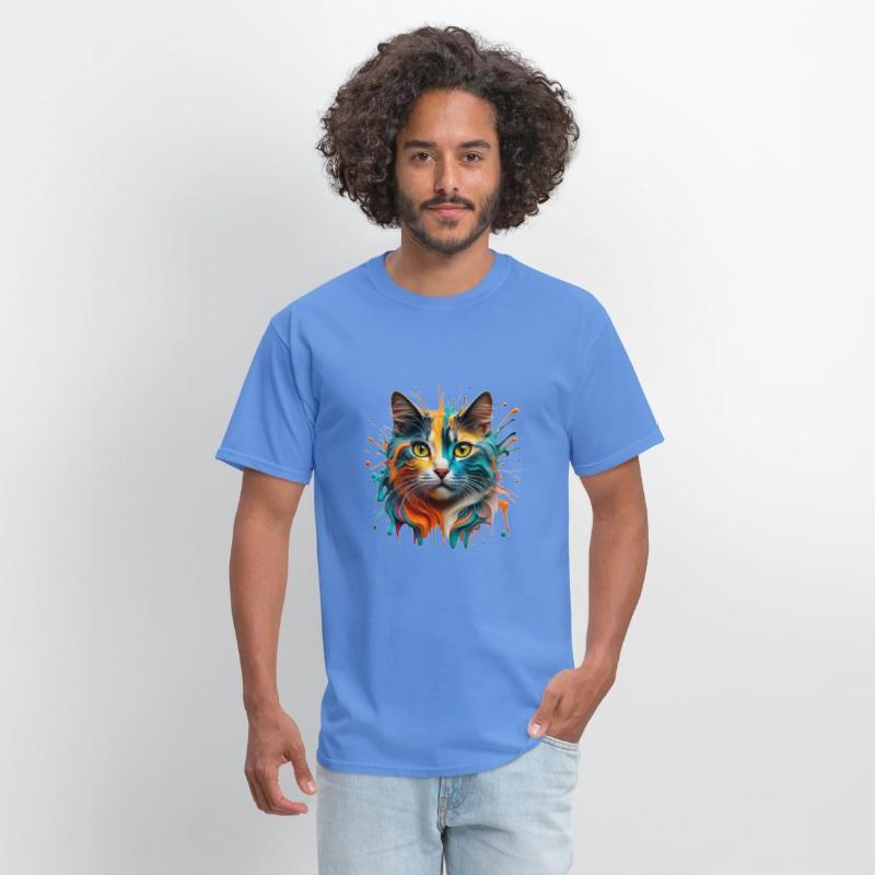 Brightly colored cat
