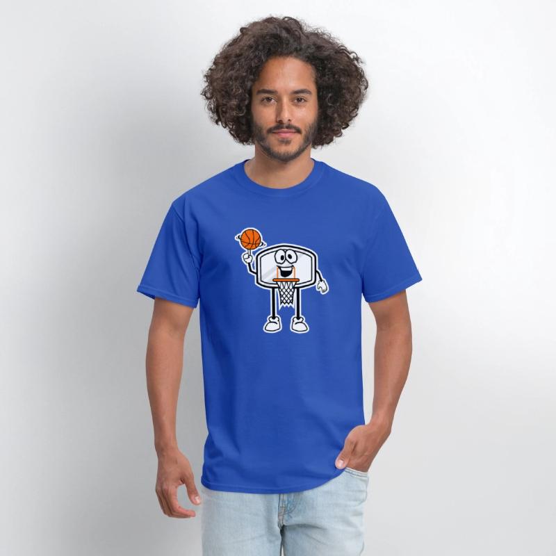 Bucket Rim Basketball Character Illustration