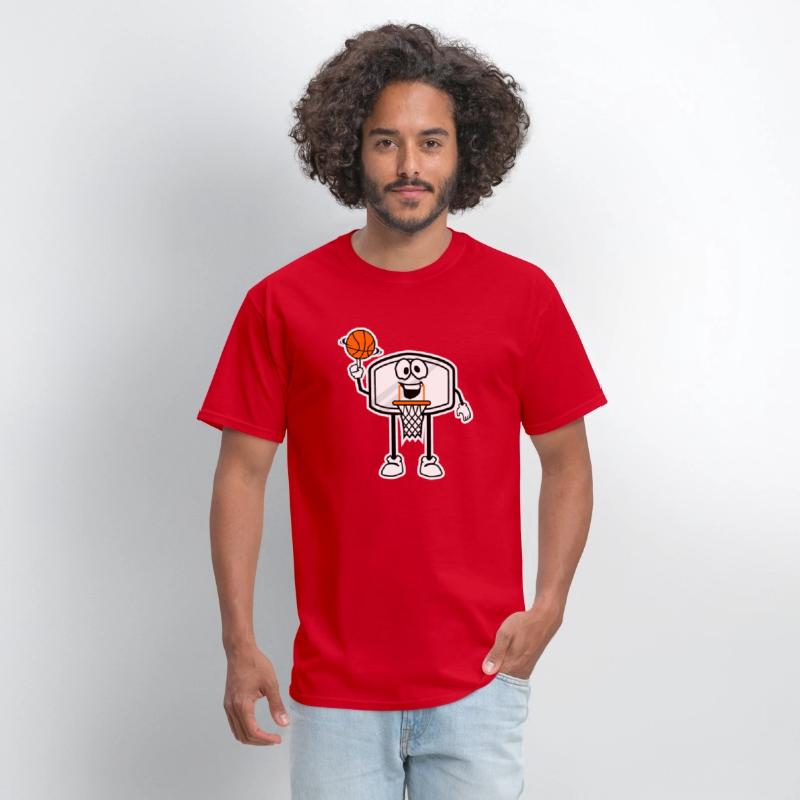Bucket Rim Basketball Character Illustration